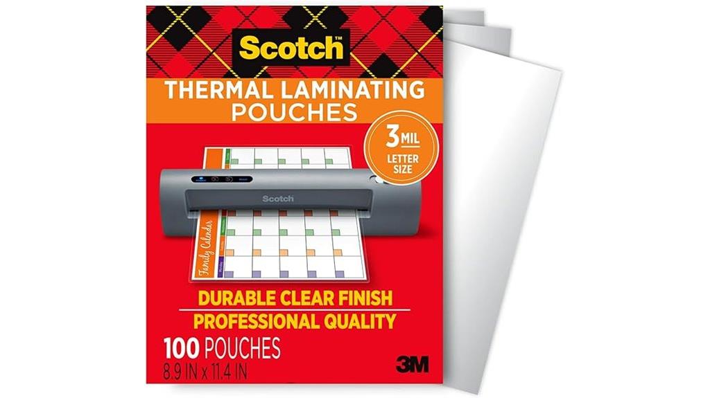 100 letter size pouches