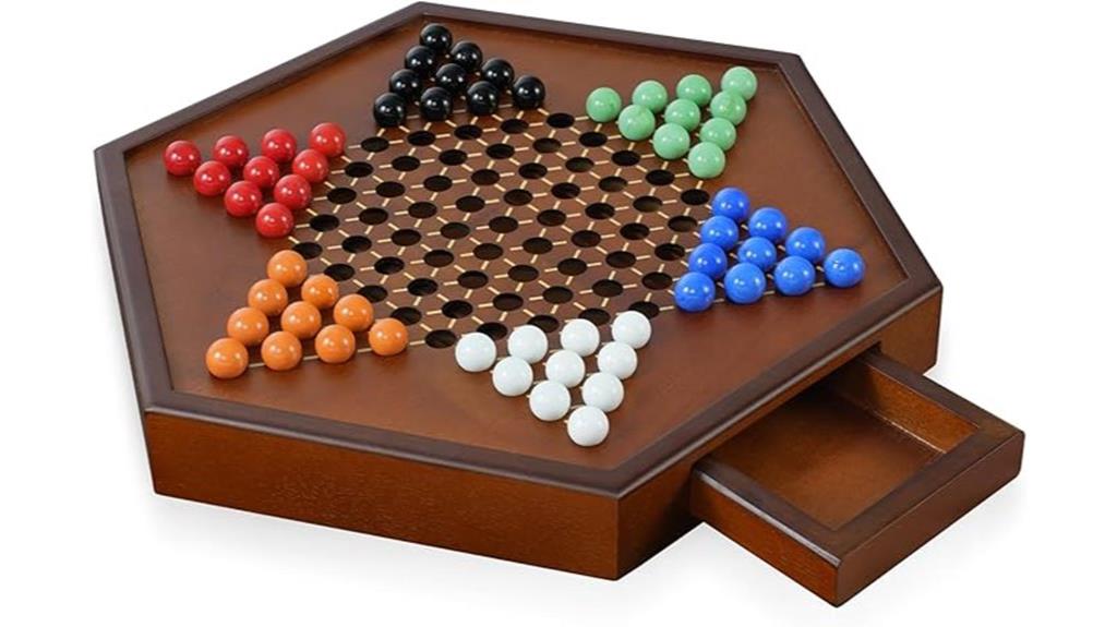 15 inch wooden checkers set
