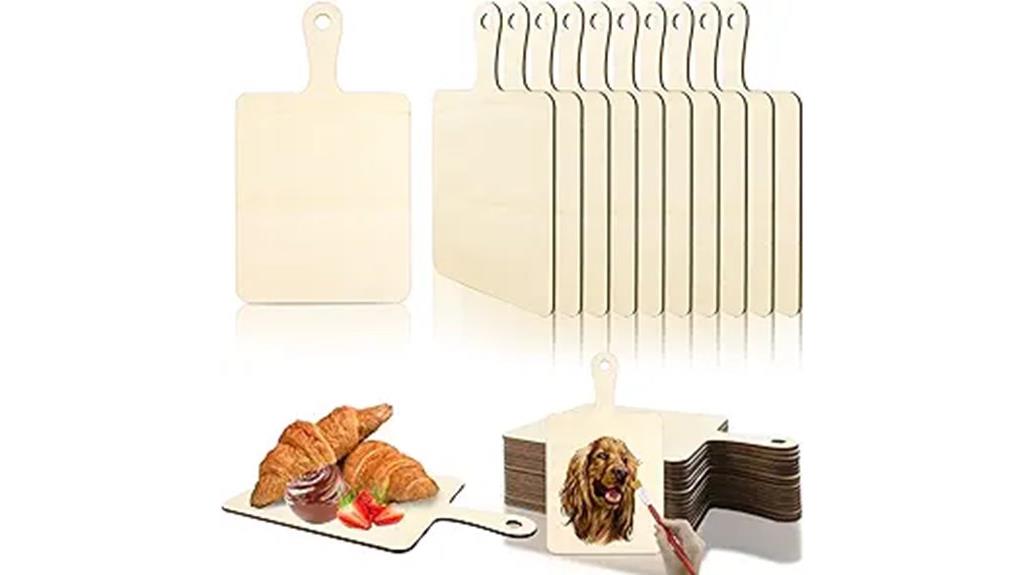 16 piece wooden cutting board set