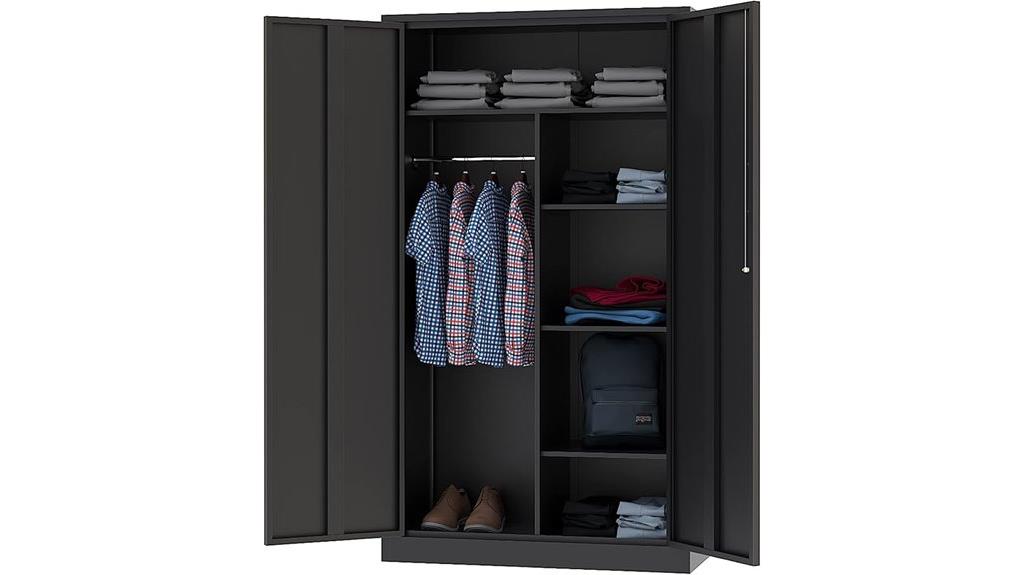 72 inch black steel cabinet