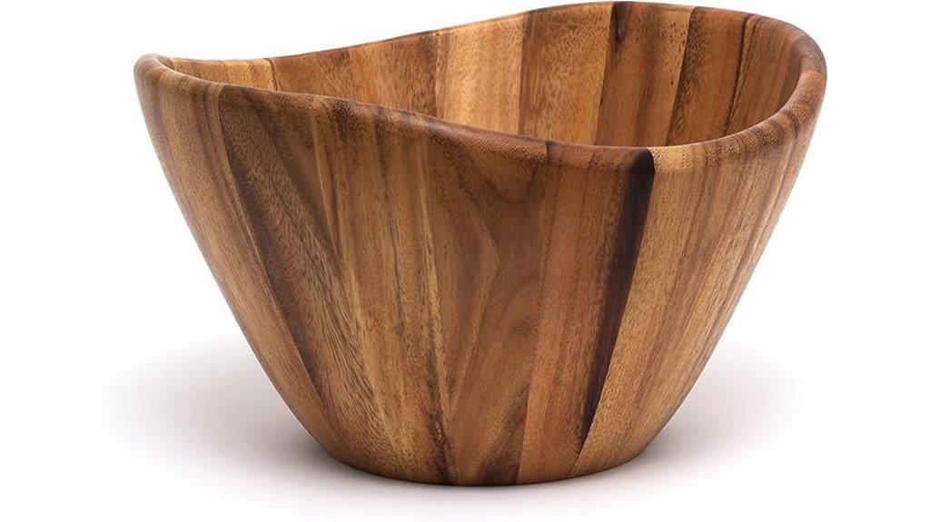 acacia 12x7 wave bowl