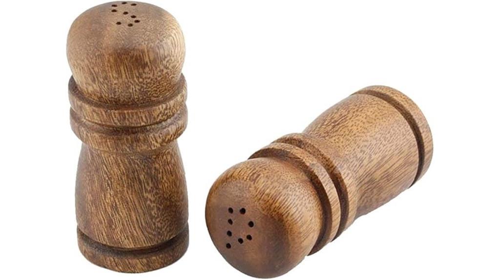 acacia salt pepper set