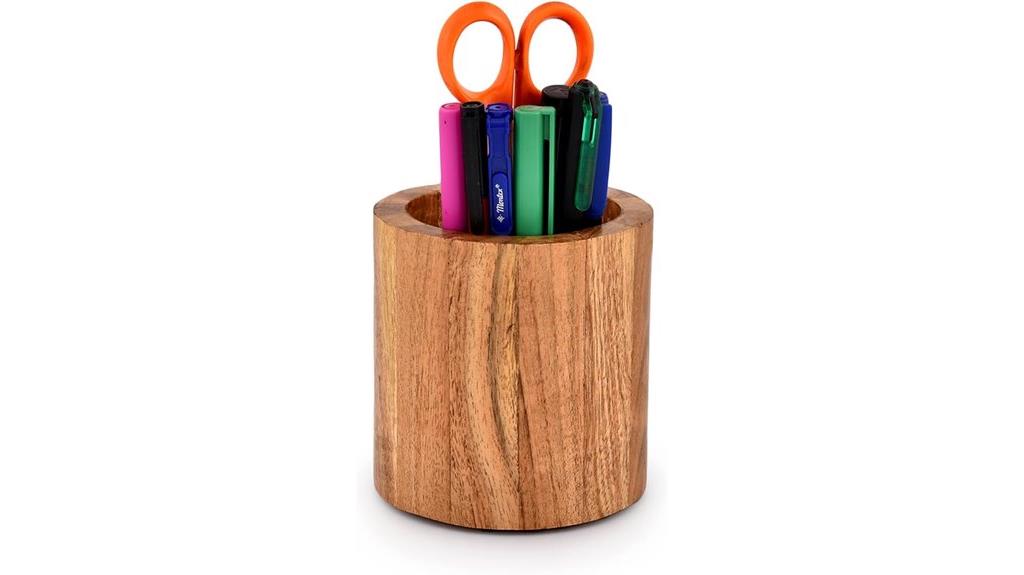 acacia wood desk organizer