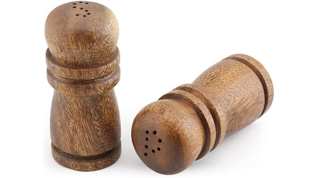 acacia wood salt shakers