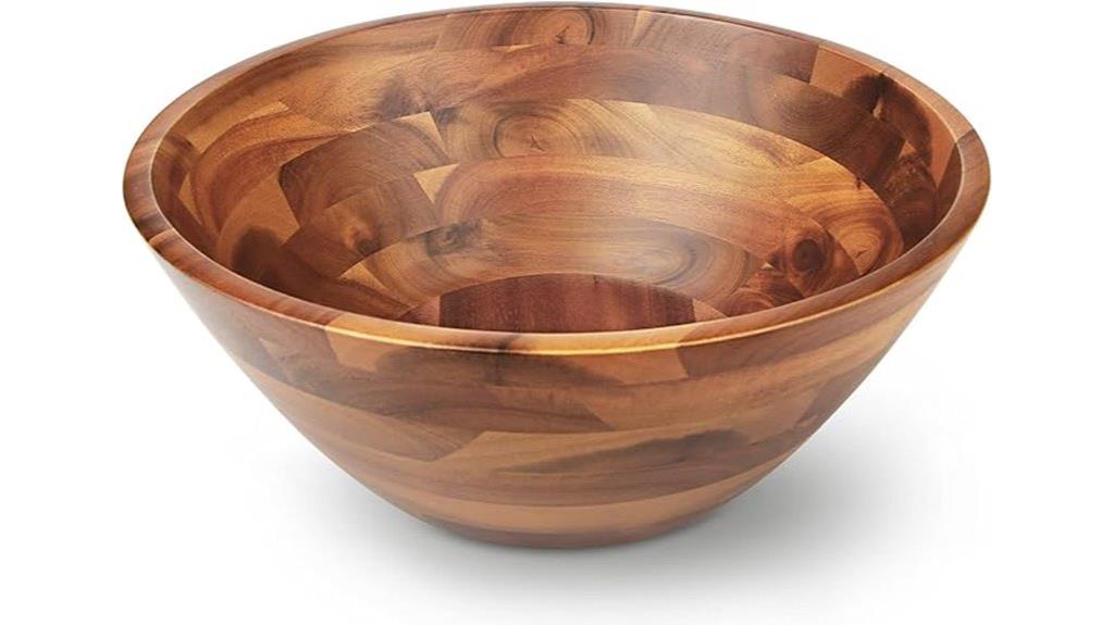 acacia wood serving bowl