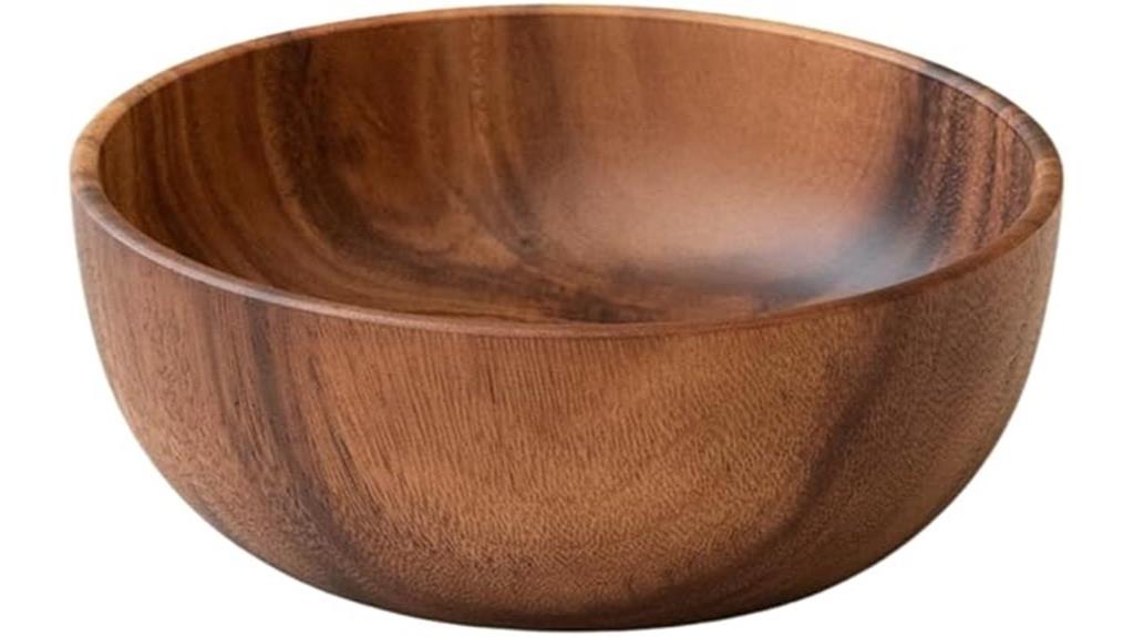acacia wooden serving bowl