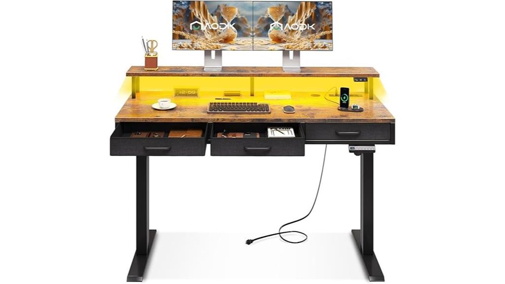 adjustable 55 inch gaming desk
