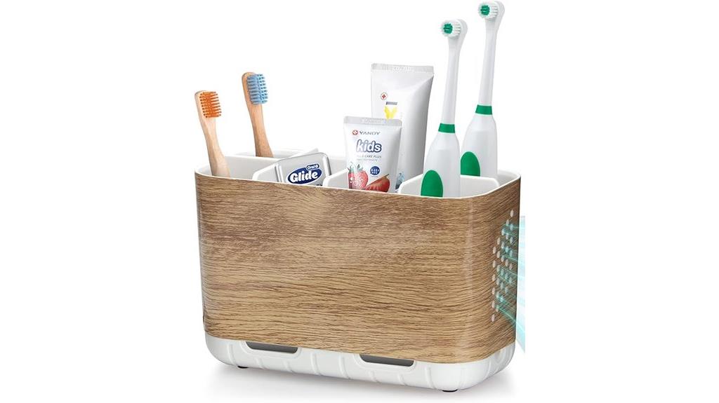 adjustable divider toothbrush holder