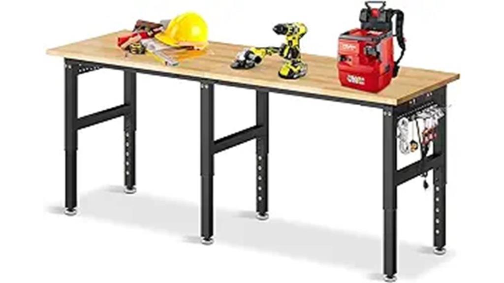 adjustable workbench with power