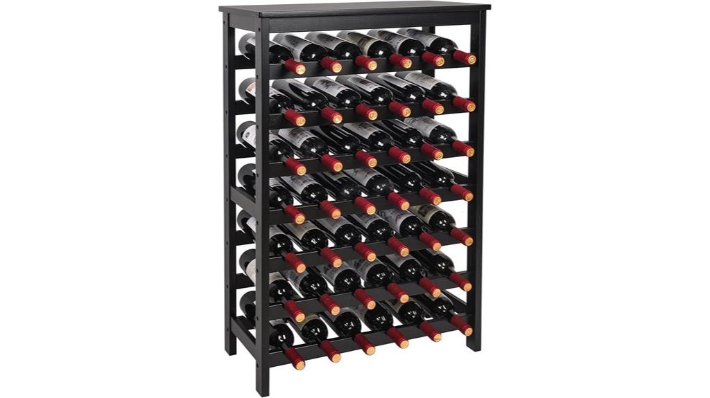 bamboo 7 tier wine rack