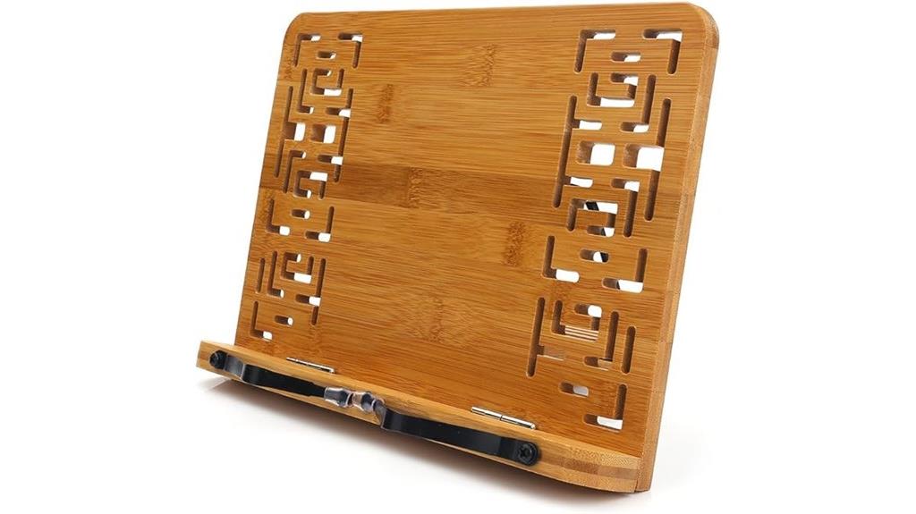 bamboo book stand retro