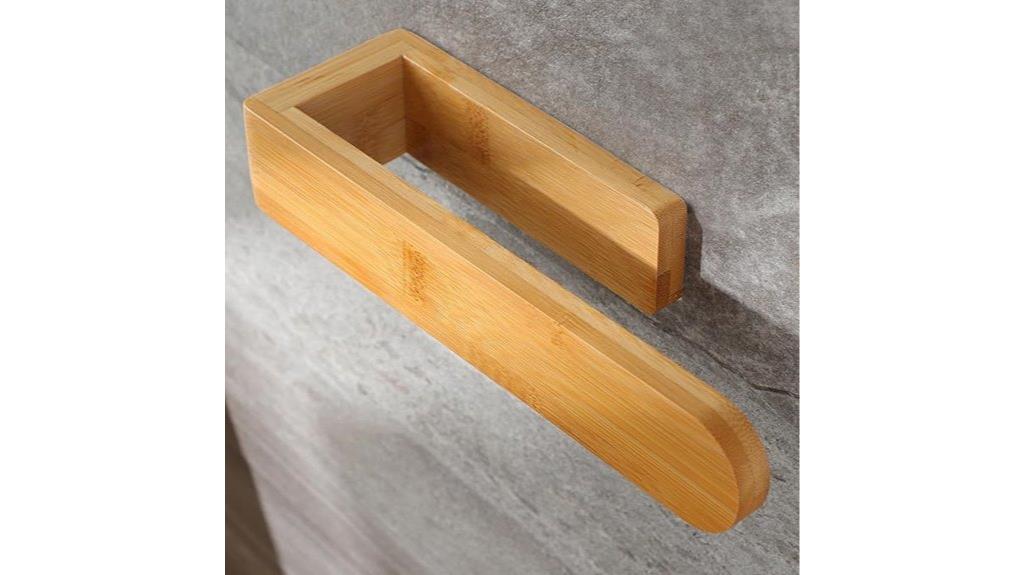 bamboo self adhesive towel holder