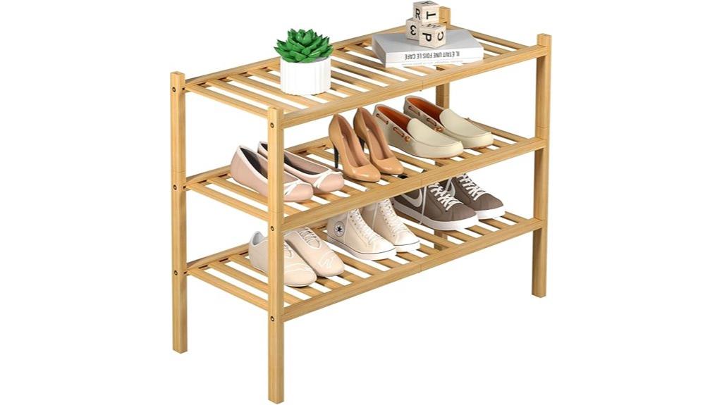 bamboo shoe rack