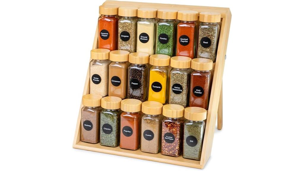 bamboo spice rack storage
