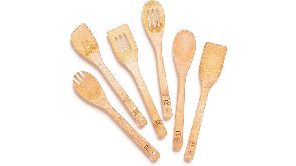 bamboo spoons cooking set