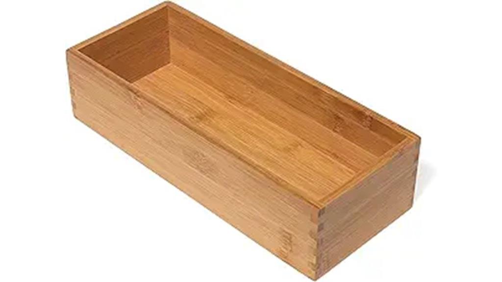 bamboo utensil storage box