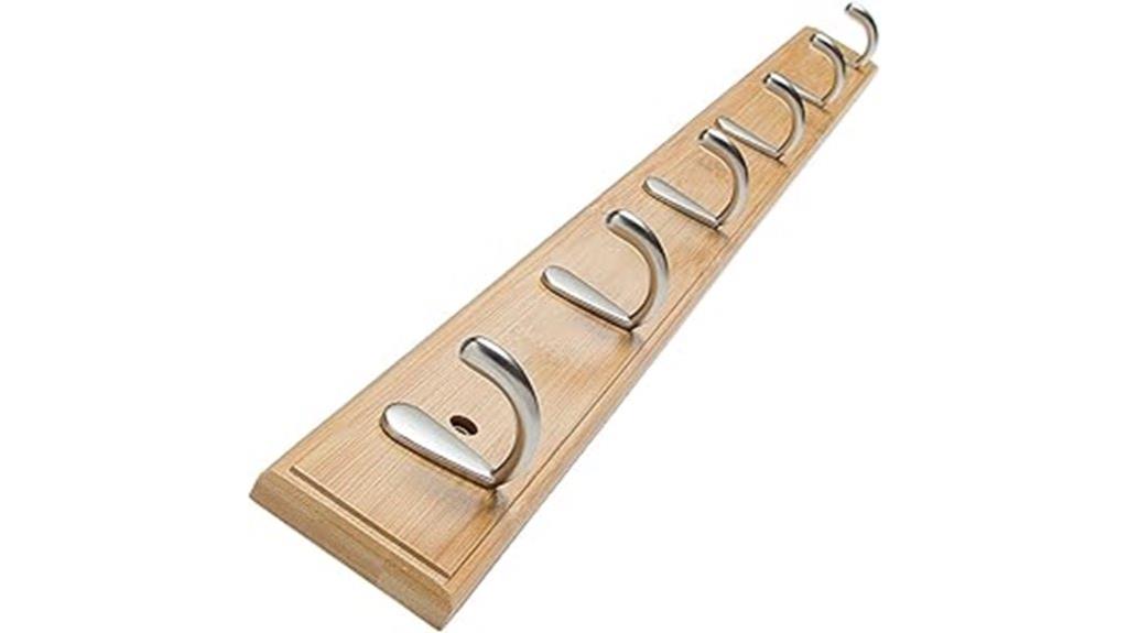 bamboo wall coat rack