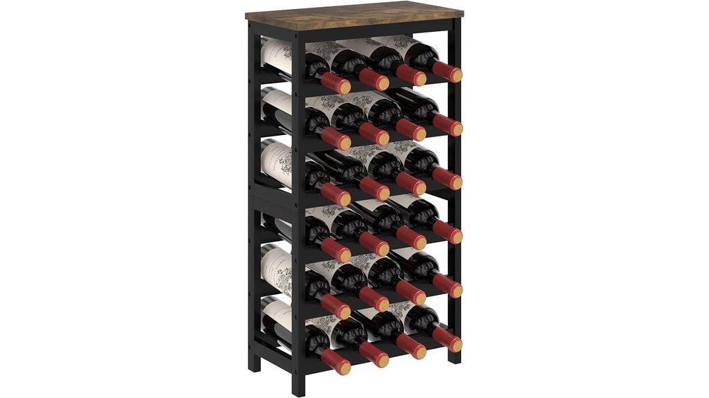 bamboo wine rack shelves