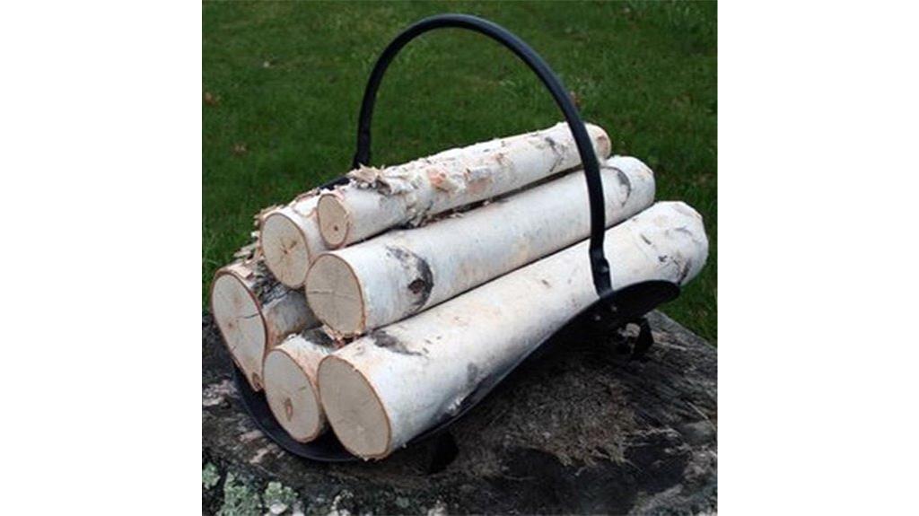 birch log decor set