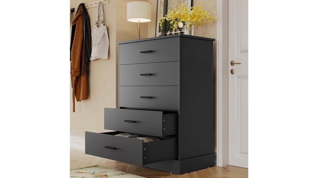 black bedroom dresser