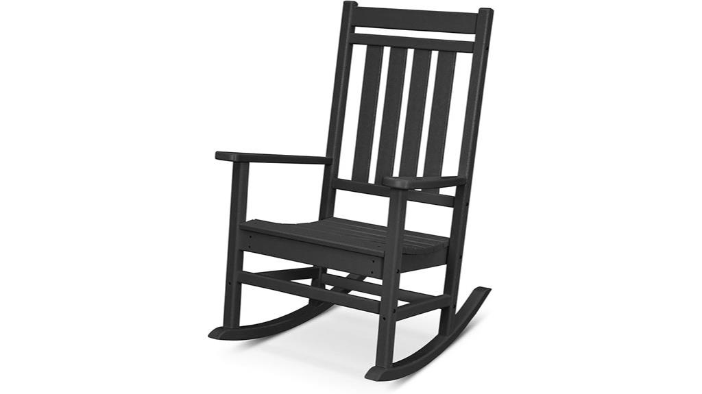 black polywood estate rocker