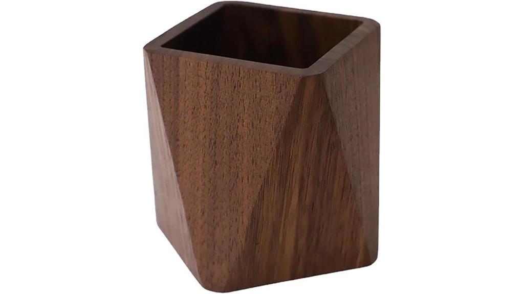 black walnut pencil storage