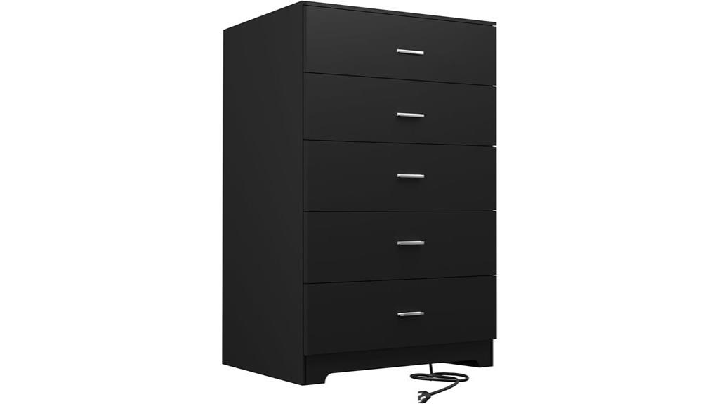 black wooden bedroom dresser