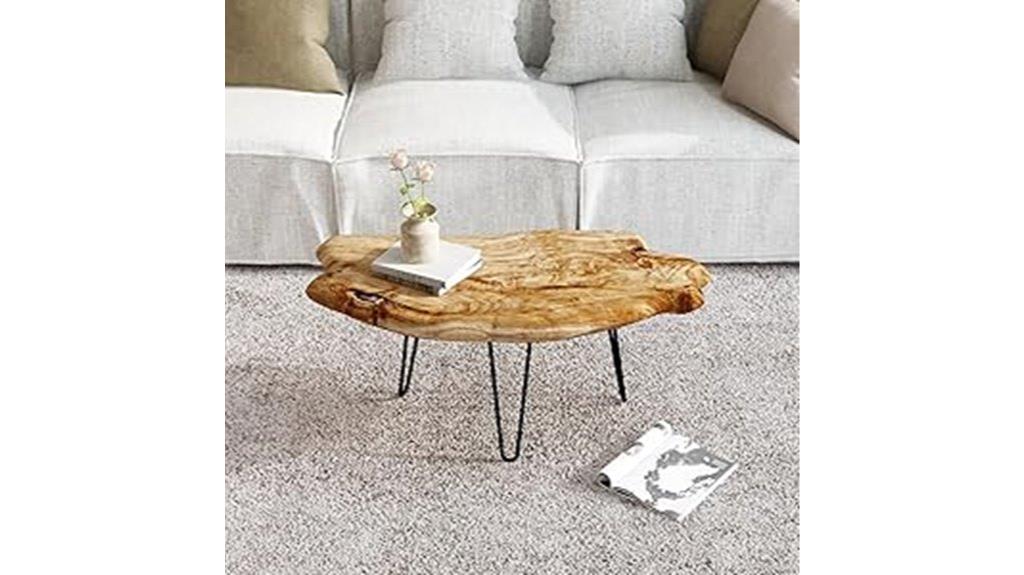 cedar wood coffee table