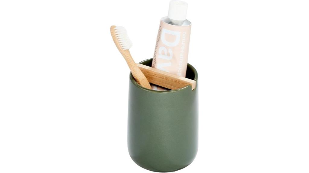 ceramic earth toothbrush holder