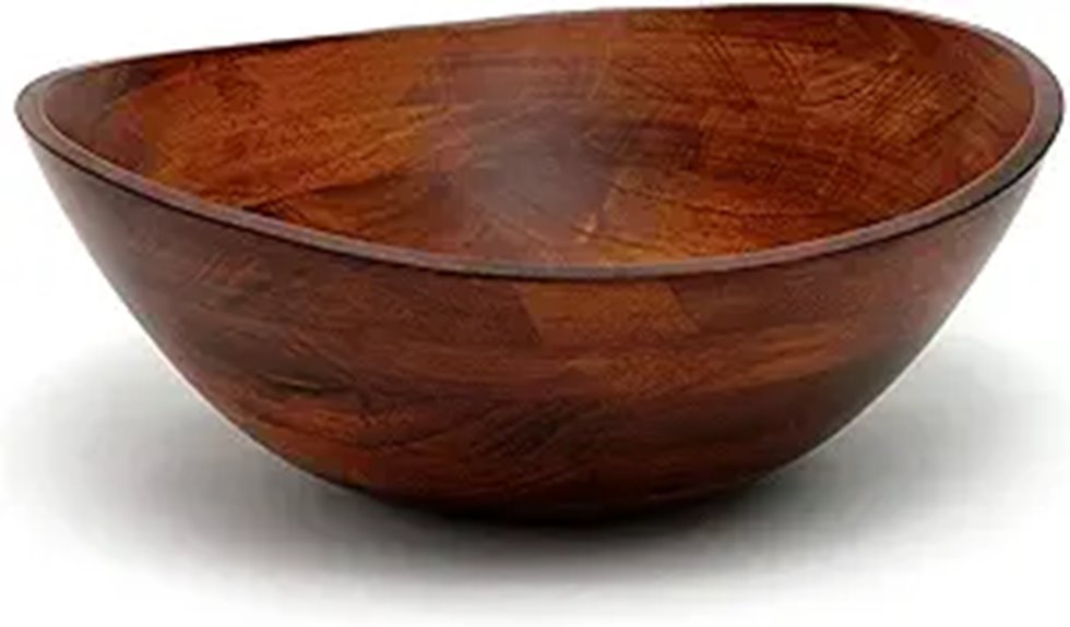 cherry wavy rim serving bowl