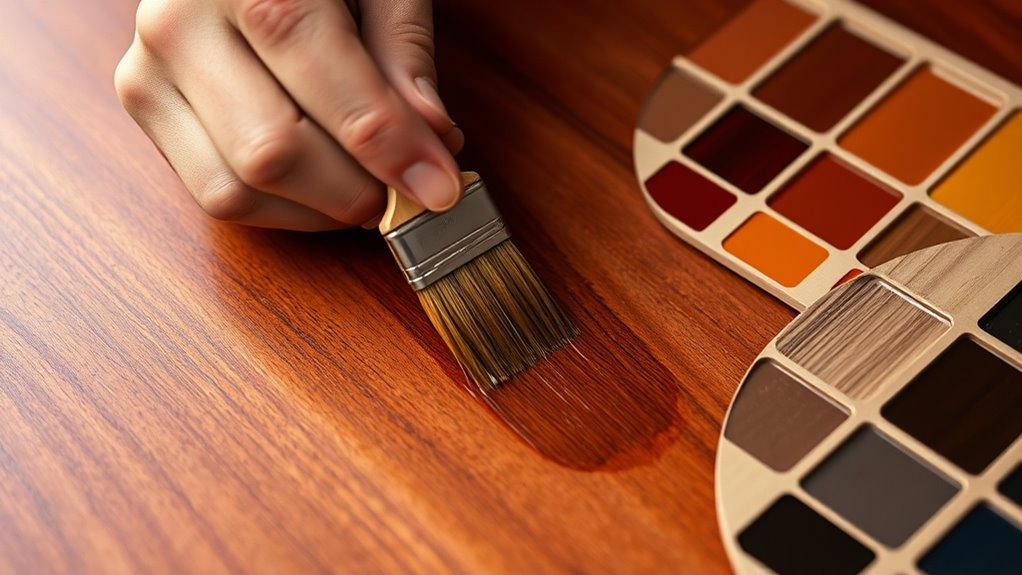 choose stain type and color