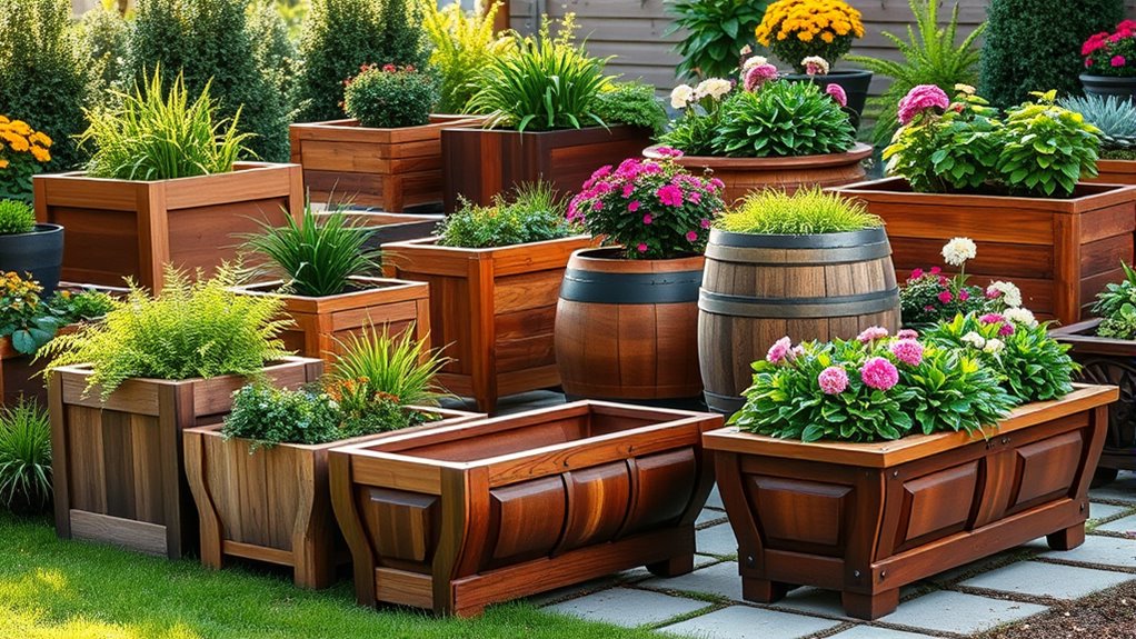 choosing durable wooden planters