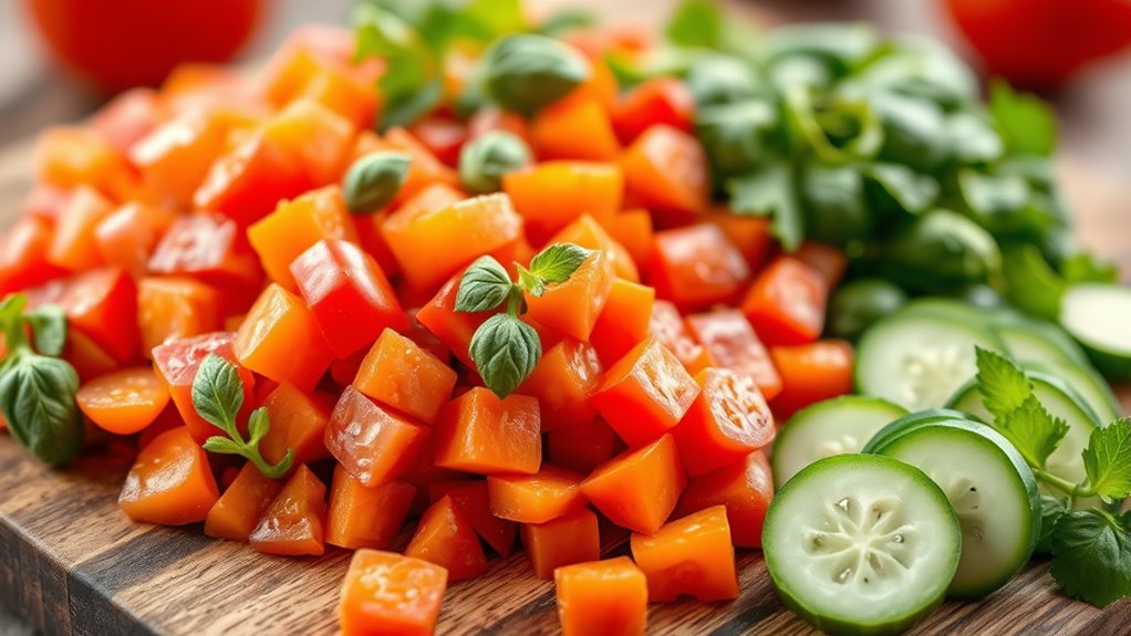 colorful fresh herb infused salad