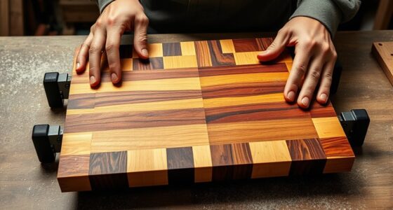constructing a wooden chopping surface