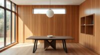 contemporary wood interior accents