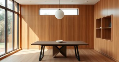contemporary wood interior accents