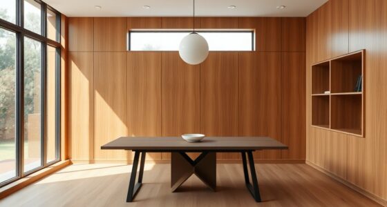 contemporary wood interior accents