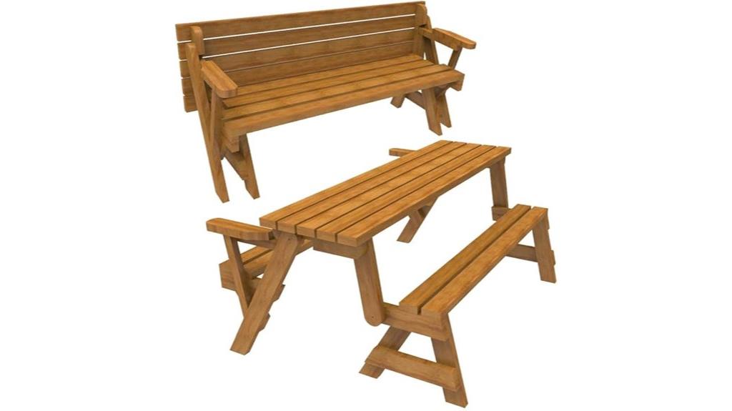 convertible folding picnic table