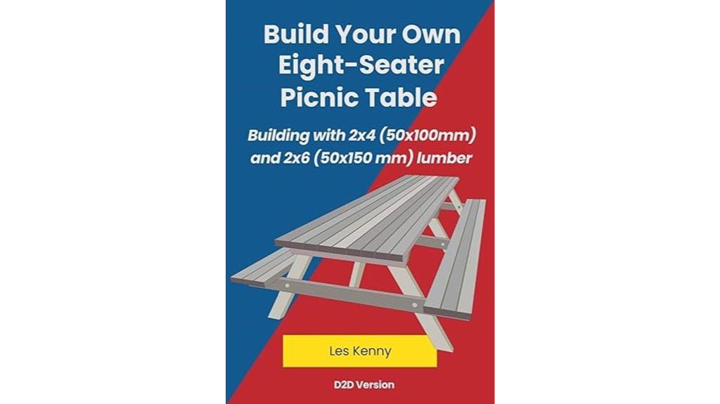 custom eight seat picnic table