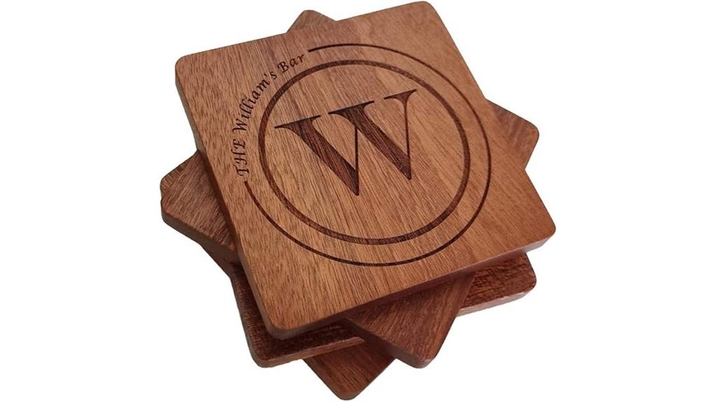 custom monogram coaster set