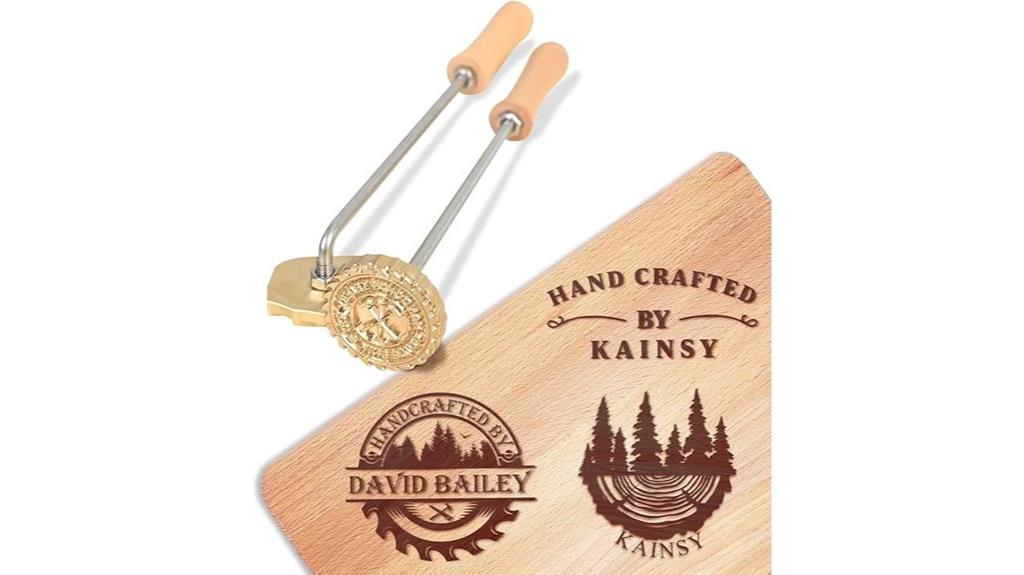 custom wood leather branding