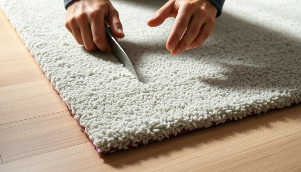 cutting carpet edges