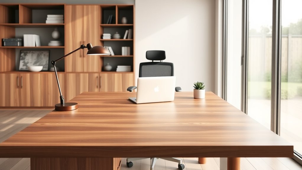 desk size style features