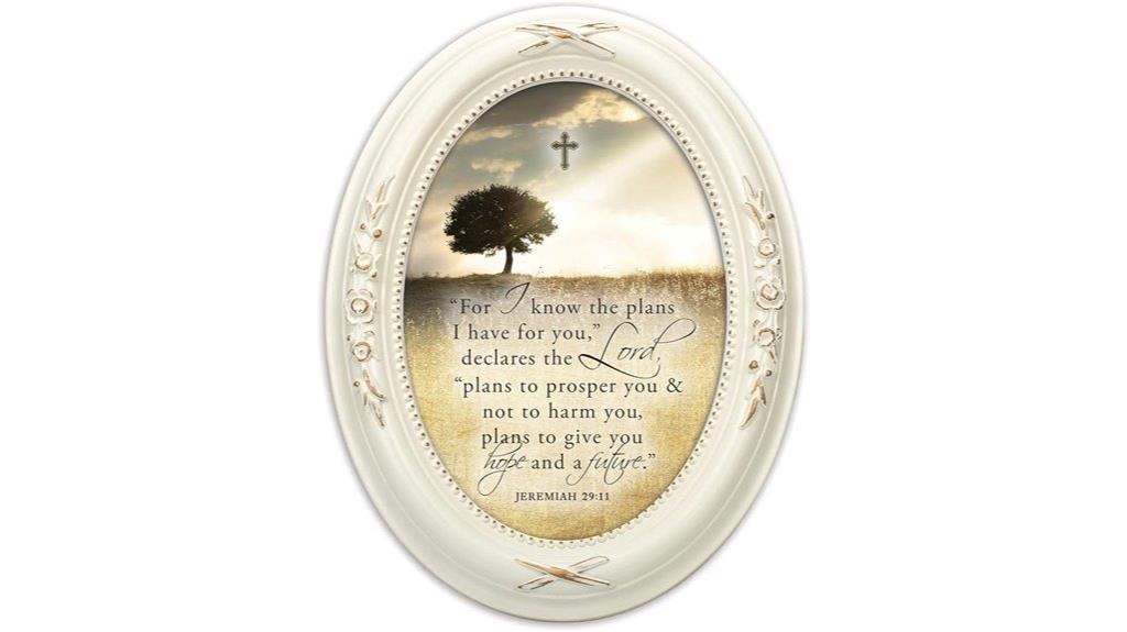 distressed ivory floral frame