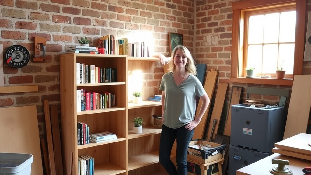 diy custom floating bookshelves