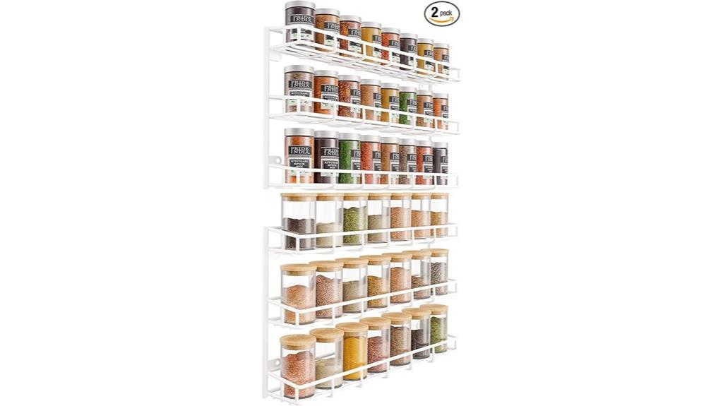 dual iron wall spice racks