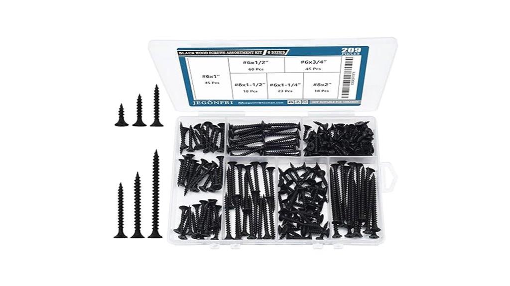 durable black wood screws