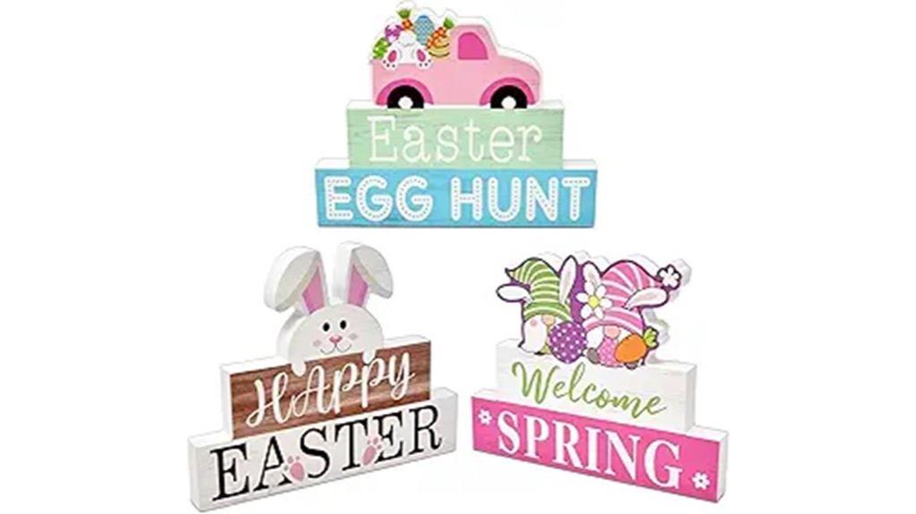 easter wooden table centerpieces