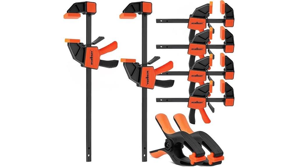 eight pack woodworking clamps
