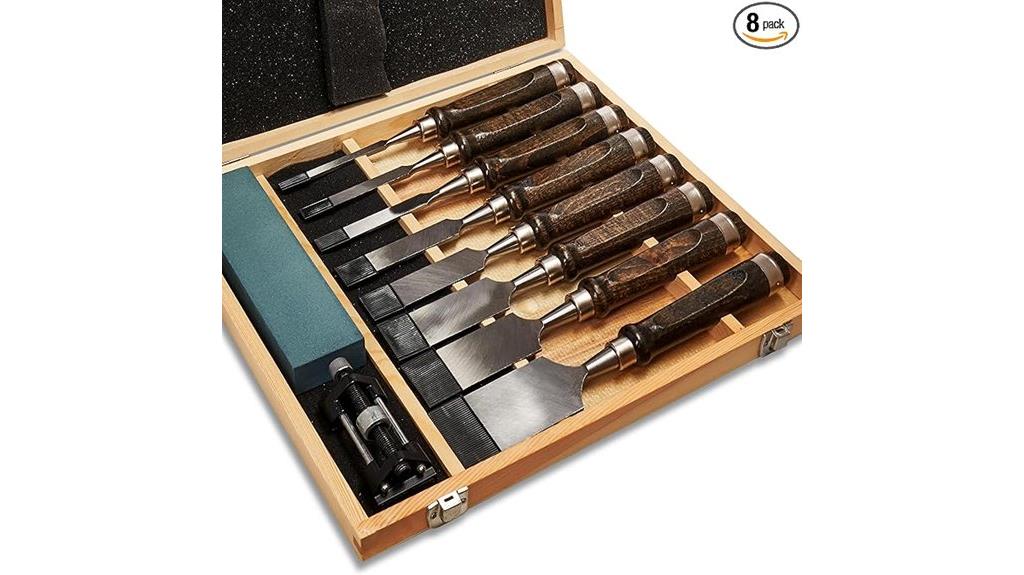 eight piece wood chisel set